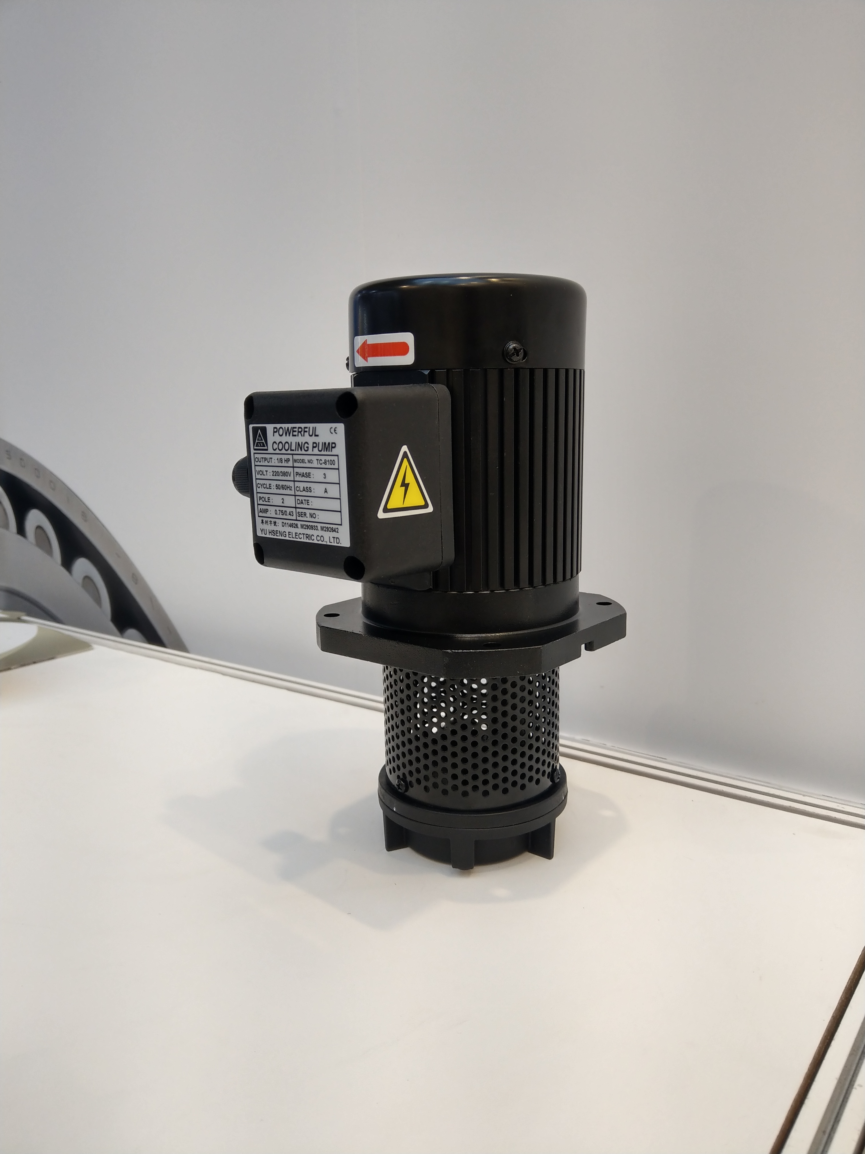 TC-8100 1/8HP Machinery Coolant pump immersion 100 mm (4"), Lathe Saw Cutting Drilling Machine Circulation